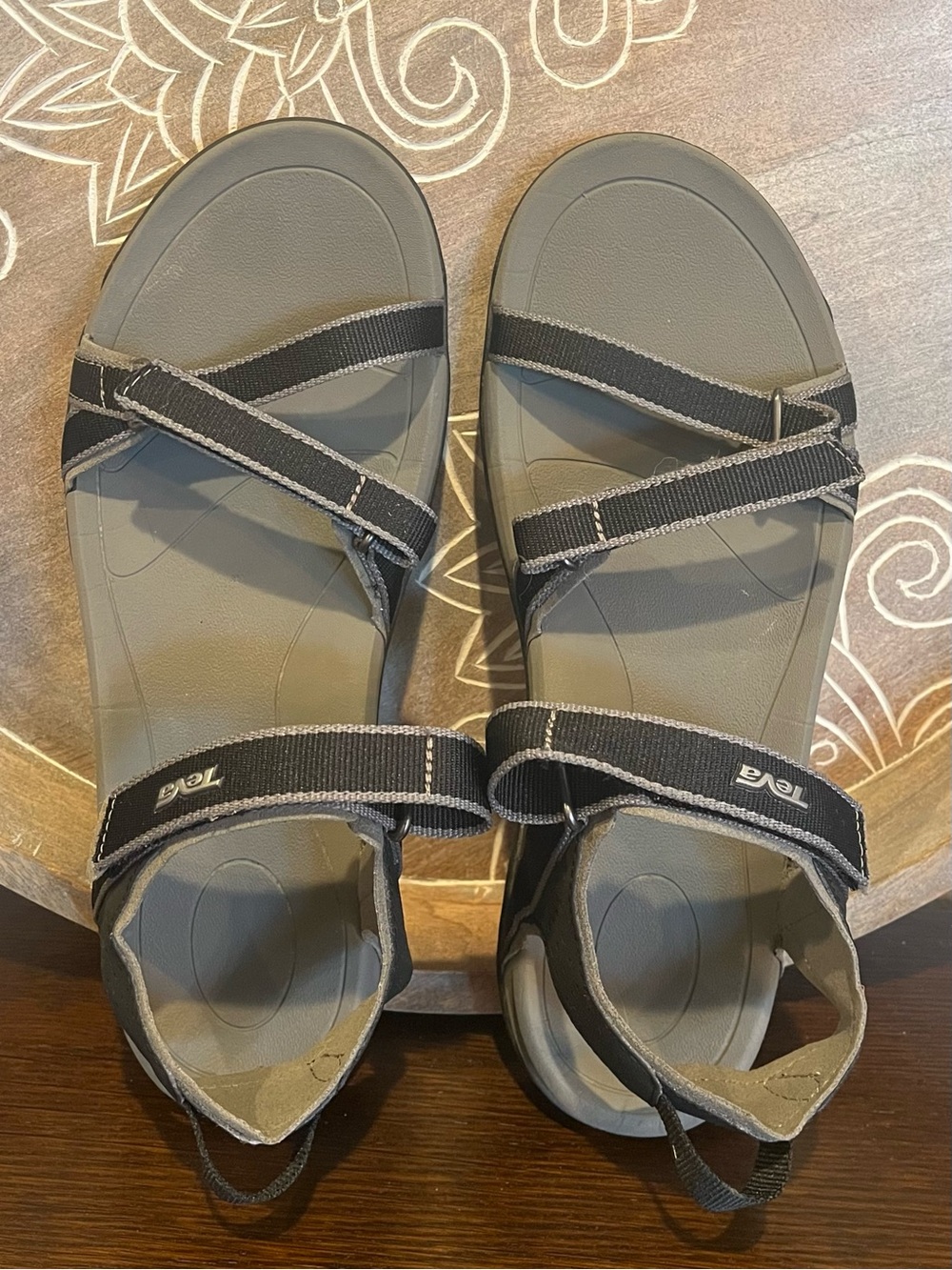 Teva Verra Light Hiking Sport Sandals: Black & Gray, Women’s Size 8.5, EU 39.5